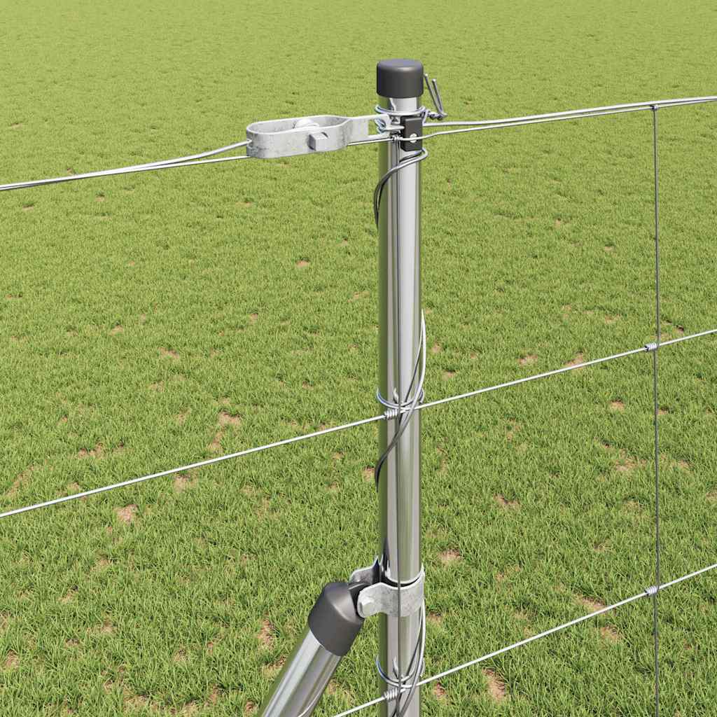 Wildzaun Silber 25 x 1,5 m Verzinkter Stahl